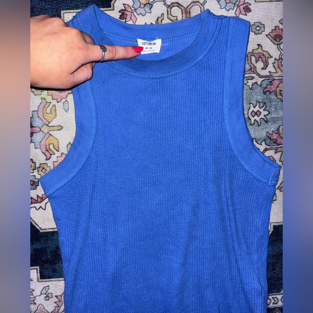 cotton on royal blue halter top